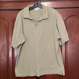 Eddie Bauer Button Down V Short Sleeve Polo Shirt Size Large